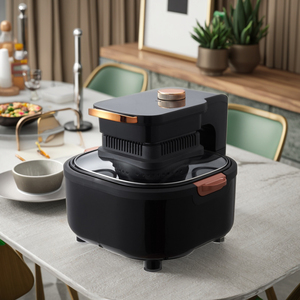 หม้อทอดไร้<span class=keywords><strong>น้ำมัน</strong></span>6L พร้อมฝาแก้วใสและหม้อทอดไร้<span class=keywords><strong>น้ำมัน</strong></span>อเนกประสงค์สำหรับทอดปลาไก่ทอดกรอบ - Product Image 3