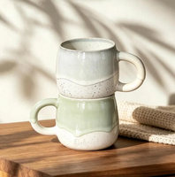 Mug en céramique personnalisé avec nom, tasse à café artisanale émaillée, mug en grès gravé sur mesure pour la famille et les amis