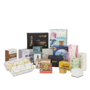 Caja de embalaje Gu Jie, cajas plegables personalizadas con estampado en caliente con lámina dorada para embalaje de regalos cosméticos - Product Image 1