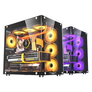 Lovingocool eSports mát PC ATX kính cường lực trường hợp máy tính với cung cấp điện bầu không khí đầy màu sắc chơi game tháp kim loại trường hợp SPCC - Product Image 3