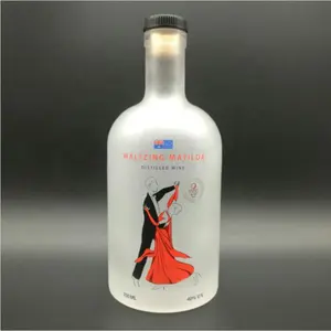 375ml 750ml 1000ml Alcohol Vodka Gold Electroplate Decorative Brandy Liquor Sauce 250ml Glass Bottles