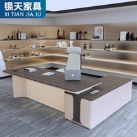 Mobilier de bureau XTLBZ-009 design moderne et luxueux pour PDG et patron de Chine Bureau de directeur et table de patron