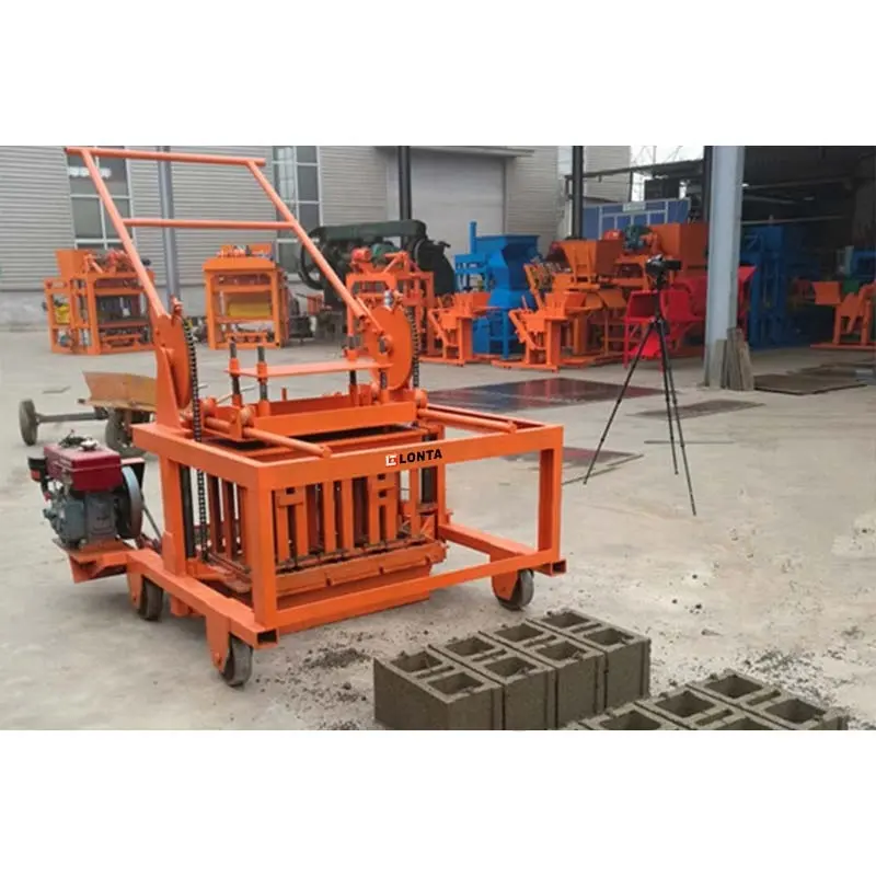 Lonta QM4-45 Verplaatsbaar Eierleggend Interlock Holle Bestrating Van Cement Betonnen Bakstenen Blok Maken Machine Brique