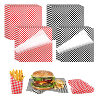 Papel de Envolver para Hamburguesas y Sándwiches, Personalizado con Logotipo Impreso, Biodegradable, Ecológico, Reciclable, de Papel Pergamino PE, Resistente al Aceite, para Hot Dogs