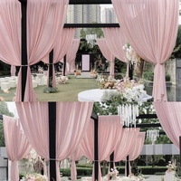 Vente flash : Toile de fond élégante rose pour mariage en plein air et draperies de plafond pour la décoration d'événements et de fêtes