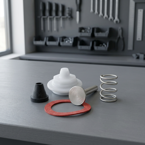 Kit de réparation de poignée de flushomètre : ressort, joint, bague de piston, pièce de rechange Hycar compatible avec Sloan - Product Image 2