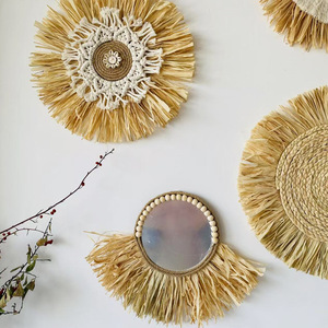 Nordique bohème Lafite herbe tenture murale personnalisée tissage exquis pour Restaurant chambre salon fond mur ornement - Product Image 2