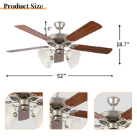 Ventilateur de plafond avec ampoule LED