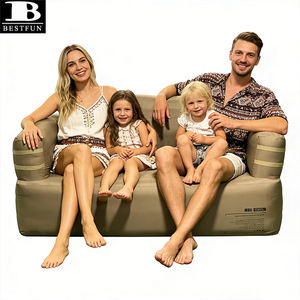 Sofá inflable portátil para acampar con bomba inalámbrica incorporada, resistente a pinchazos, para ver películas al aire libre. - Product Image 1