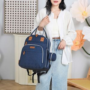 Custom Your Logo Waterproof Mommy <b>Backpack</b> Set 2pcs Portable Baby Diaper Bags With USB - Product Image 1