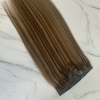 Extensions de cheveux européens de luxe blondes, trame unique, 100% cheveux humains, clips invisibles, extensions vierges Remy