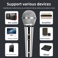 Microphone dynamique portable pour KTV/spectacles, idéal pour les performances à domicile et sur scène