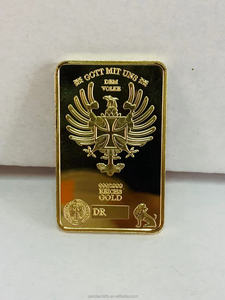 Gran Oferta: Moneda de Desafío Personalizada de la Marca Bison Trust, de Metal Dorado, para Colección de Recuerdos, con Logotipo Fundido en 3D, Estilo Lingote Rectangular de Moda - Product Image 4