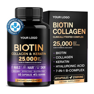 OEM Private Label biotina e collagene integratori per la crescita dei capelli vitamina c capsule di Fiber alimentari femminili per una sana nutrizione dei capelli - Product Image 1
