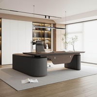 Livraison gratuite entrepôt aux États-Unis en stock Table de direction en forme de L gestionnaire de bureau Table de bureau exécutive Table de bureau avec Table d'appoint