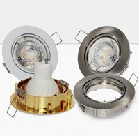 Support de lampe en aluminium GU10 MR16 G5.3 Down Light Steel Mobile LED Spot Light Frame in White Black Spotlight Housing