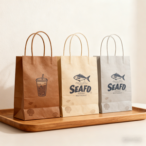 Chamepak Eco-Friendly Luxury Carry Out <strong>Bags</strong> Biodegradable Custom Printed Brown Kraft Paper <strong>Bags</strong> with Handle for Store Use - Product Image 1