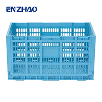 Bacs de transport empilables et emboîtables en plastique rigide durable pour fruits, légumes et œufs, avec trous, en vente