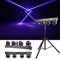 Éclairage DJ professionnel portable, équipement DJ disco, bar à lumière, 4 pièces, 40W RGBW 4 en 1, barre LED PAR, éclairage de scène avec support