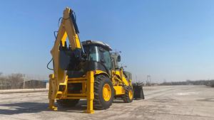 Chargeuse-pelleteuse 4x4 de fabrication chinoise, mini-excavatrice sur roues pour l'ingénierie et la location - Product Image 2