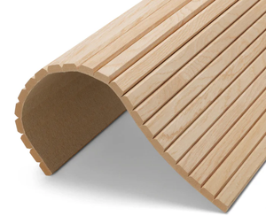 Pannello Murale Moderno 3D in Legno Scanalato, Quercia/Noce, MDF Intagliato, Resistente all'Umidità, Grado E1, Super Flessibile per Decorazioni Interne - Product Image 1
