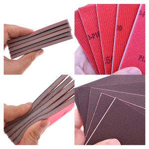 Juego de 21 piezas de papel de <span class=keywords><strong>lija</strong></span> de espuma cuadrada roja de 3*4 pulgadas, kit de esponjas de lijado en húmedo o en seco <span class=keywords><strong>para</strong></span> pulido manual de metal, <span class=keywords><strong>madera</strong></span> y automóviles - Product Image 2