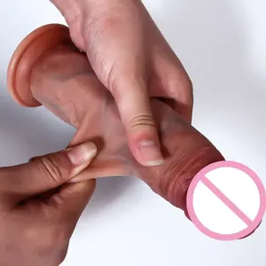 8 дюймов женские инструменты для мастурбации жидкий силиконовый раздвижной реалистичный фаллоимитатор с присоской член большой фаллоимитатор секс-игрушки