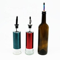 Verseur verseur de vin huile Olive vinaigre, vin, huile d'olive et vinaigre bec conique, verseur alcool distributeur de vin avec capuchons de poussière scellés 1 pièce
