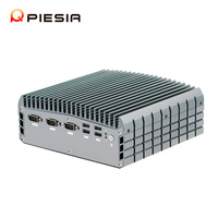 Industrial Fanless itx mini pc x86 CPU 6th/7th/8th computadora industrial integrada con 6COM VGA HD LVDS