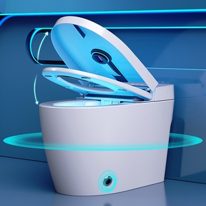 Tek parça elektrikli klozet lavabo otomatik gömme sensör su dolap seramik banyo akıllı tuvalet kase