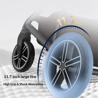 Poussette tout-terrain Mixx Next à quatre roues avec châssis en alliage d'aluminium pliable et amortissement indépendant pour bébé