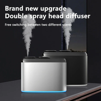 Diffuseur de nébuliseur d'aromathérapie sans eau en métal sans fil de qualité professionnelle double buse appareil ménager intelligent pour USB domestique