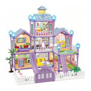 Miniature House DIY Wooden Dollhouse <b>Kit</b> With Lighting Furniture Accessories Craft <b>Model</b> Creative Gift Toy - Product Image 1