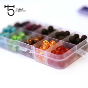 Kit de Cuentas de Piedra de <span class=keywords><strong>Lava</strong></span> Natural de 8mm, 7 Chakras, para Fabricación de Joyería, Accesorios <span class=keywords><strong>DIY</strong></span>, Cuentas Coloridas al por Mayor, 200 Piezas/Juego - Product Image 3