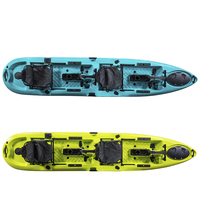 Vente chaude Bateaux À Rames Loisirs Canoë Pour La Pêche Pvc Kayak Pédale Drive personne seule kayak en plastique pour Lacs et Rivières
