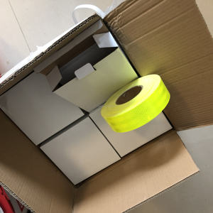 5cm * 45.72 m/rouleau ruban réfléchissant jaune vert fluorescent, <span class=keywords><strong>Film</strong></span> réfléchissant à la chaux - Product Image 2