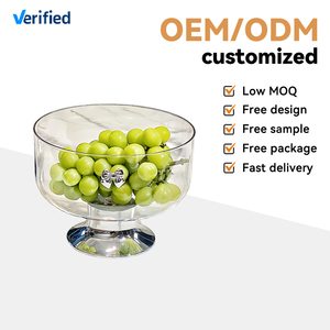 Prato Redondo para Frutas Xinhang, Cesta de Armazenamento Transparente para Sala de Estar, Criativa, Alta, de Plástico, para Snacks, Doces e Nozes - Product Image 5