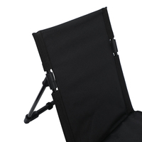 Chaise de camping d'extérieur pliable et légère avec double dossier confortable, cadre en aluminium et tissu Oxford, portable pour la plage, le parc et l'école