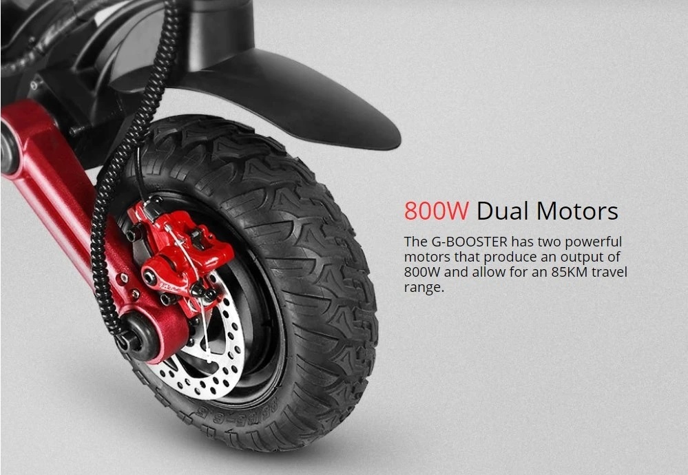 [EU STOCK] KUGOO G-BOOSTER Folding Electric Scooter Dual 800W Motors 3 Speed Modes Max 55km/h 10 Inch Tire - Black for BE AT IT