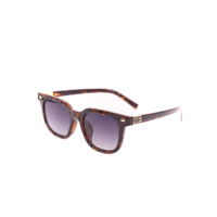 Lunettes de soleil vintage effet écaille de tortue avec logo doré, verres polarisés TAC UV400, monture intégrale unisexe, modèle Yingming YFTT-023