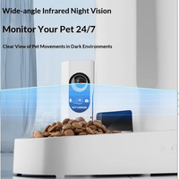 Distributeur automatique de nourriture pour animaux de compagnie avec pièces lavables à dégagement rapide et contrôle précis des portions pour les foyers multi-animaux et la gestion de leur alimentation