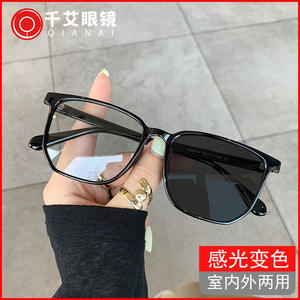 Nouvelles lunettes photochromiques anti-lumière bleue à monture carrée TR90, protection UV400, verres PC gris, lunettes de sécurité type 3, pare-soleil - Product Image 4