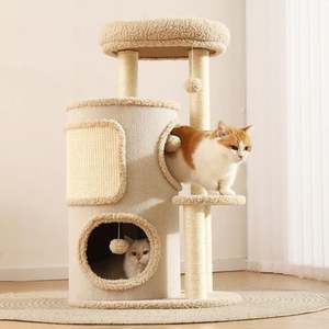 Modern Large Indoor Pet <b>Bed</b> Toy Cute Sisal-Covered <b>Cat</b> Scratcher Tree with Plush Ball for Kitten <b>Cat</b> Climbing Products - Product Image 1