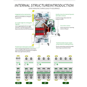 Interruptor Automático Miniatura (MCB) Schneider Acti9 IC65N Serie 1A 2A 3A 4A 6A 10A 16A 20A 25A 32A 40A 50A 63A 1P 2P 3P 4P Mini MCB - Product Image 4