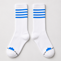 Chaussettes de sport en coton respirantes, épaisses, personnalisées, OEM ODM, antidérapantes, antibactériennes, avec logo personnalisé pour la course à pied et le fitness