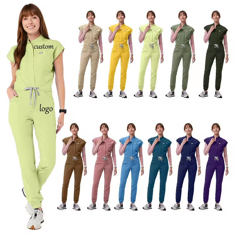 Style Cargo Jumpsuit Scrubs Uniforms Sets Medical Suit Hospital