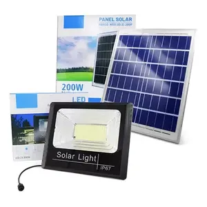 Projecteur solaire LED 200W avec indice d'étanchéité IP67, durée de vie de 50 000 heures, lumière blanche froide, montage en surface, corps en aluminium - Product Image 4