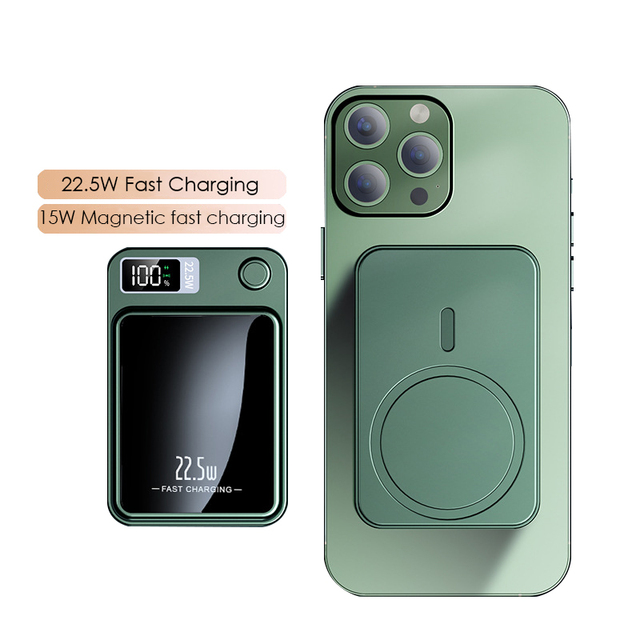 5000mah 10000mah 22.5W Wireless Magnetic Power Banks Cellphone Powerbank 5000 Mah Fast Charging Phone Portable Battery Charger
