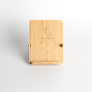 Bamboo Wireless Charger 15W Detachable <b>Stand</b> <b>For</b> Phone <b>Tablet</b> Desktop Use - Product Image 4