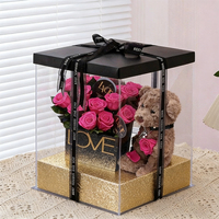 Boîte cadeau transparente anti-poussière en acrylique de haute qualité, design moderne, conception OEM du fabricant, avec couvercle, pour personnalisation DIY